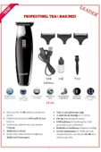 Leader ,Led Göstergeli,Kablosuz Tıraş Makinesi,Profesyonel Tıraş,Sakal Tıraş Makinesi,Tıraş Makinesi thumbnail 3