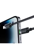 Mcdodo CA-2010 36W USB-C TO LIGHTNING MANYETİK SARILABİLİR KABLO - 1.2 M SİYAH thumbnail 2