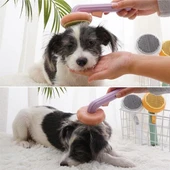 Plastik Yeşil Evcil Hayvan Bakım  Pet Fırçası Çok Amaçlı Pet Fırçası Yeşil-Findit thumbnail 2