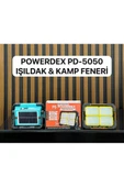 powerdex Pd-5050 Profesyonel Projektör Modlu Çakar Işıklı Güneş Enerjili El Feneri thumbnail 3