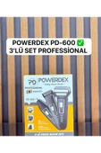 powerdex Pd-600 Profesyonel 3 Lü Saç, Saka Kulak Borun Kılma Erkek Saç Sakal Traş Seti thumbnail 1