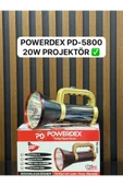 powerdex PD-5800 20W Şarjlı ve Güneş Enerjili El Feneri thumbnail 1