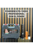 powerdex Pd-13000 55 Watt 5500 Lümen Profesyonel Büyük Şarjlı El Feneri thumbnail 1