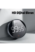 Baseus Heyo Rotation Pro Manyetik Dijital Zamanlayıcı Çalar Saat Füme thumbnail 3