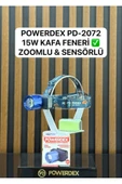 powerdex Pd-2072 15w Zoomlu % Sensörlü Kafa Feneri thumbnail 1