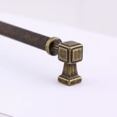 Talas Antik 320 mm Sarı Tırtıklı Metal Kulp Kapak Kulpu Dayanıklı Kulpları Mobilya Çekmece Dolap thumbnail 6