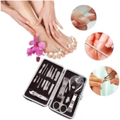 Çantalı Manikür Pensi Profesyonel ve Manikür Pedikür Seti 13 Parça Tırnak Eti İtici Ve Cımbız-Findit - 1