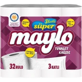 Maylo 3 Katlı Süper Tuvalet Kağıdı - 32 Rulo - 1