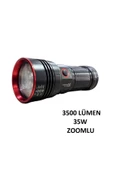 powerdex Pd-10200 Profesyonel Avcı El Feneri Zoomlu - 35w, 12800 Mah Pil 3500 Lümen Üst Düzey Aydınlatma thumbnail 6