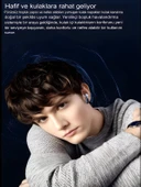 2x Bluetooth Kulaklık BT5.4 IPX4 Su Geçirmez ENC+TWS Dijital Göstergeli 4 Mikrofonlu Deri Tasarım thumbnail 5