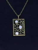 Doğal Taş Aytaşı 3'lü Doğal Taşlı Antik Kadın Kolye euk45ay thumbnail 2