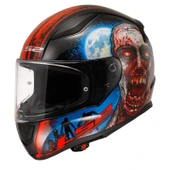 LS2 RAPID 2 ZOMBIE SİYAH-KIRMIZI KASK - 1