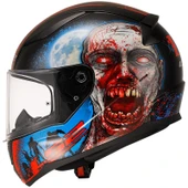 LS2 RAPID 2 ZOMBIE SİYAH-KIRMIZI KASK - 2
