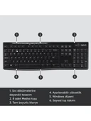 Logitech K270 Tam Boyutlu Kablosuz Türkçe Klavye - Siyah - 6