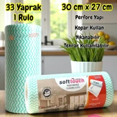 Technow Softtex 33 Yaprak Kopar Kullan Rulo Hassas Temizlik Bezi 27x30cm thumbnail 1