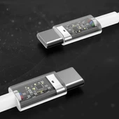 Apple 15/15 Pro Type-C to Type-C Hasır Örgü Hızlı Şarj Kablosu (1m)-Findit thumbnail 3