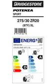 275/30R20 97Y XL POTENZA SPORT OTO YAZ LASTİĞİ (ÜRETİM YILI:2024) - 1