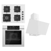 Ferre Fryart Serisi Beyaz Set (SC406-WFA + QEP63CB +D078 ) - Döküm Izgara / 65 cm Ocak thumbnail 1