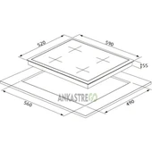 Silverline BO6502B02 - CS5343B01 Siyah Cam Ankastre Set thumbnail 5