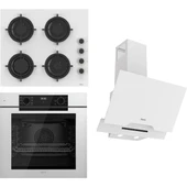 Ferre Steamart-Fryart-Sılentart Serisi Beyaz Set (CS206-FA + QEP63CB +D064-SA) - Emaye Izgara thumbnail 1