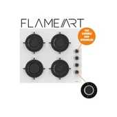 Ferre Flowart-Sılentart Serisi Beyaz Set (CS206-FA + QBL63CB +D078-SA) - Emaye Izgara thumbnail 3