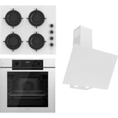 Ferre Steamart-Fryart-Sılentart Serisi Beyaz Set (CS206-FA + QEP63CB +D078-SA) - Emaye Izgara thumbnail 1