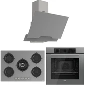 Ferre Rs Serisi Gri Cam  5 Gözlü Ankastre Set ( QBL62CPR-RS038-D065 ) thumbnail 1