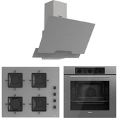 Ferre Elegant Line Gri Cam Ankastre Set ( QBL62CPR-SS208-D065 ) thumbnail 1