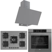 Ferre Ss Serisi Gri 5 Gözlü Ankastre Set ( QBL62CPR-SS038-D079 ) thumbnail 1