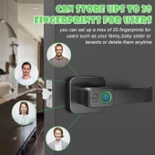 Parmak İzi Akıllı WiFi Kilit App Kontrol Bluetooth Dokunmatik Kapı Kilidi Parmak İzi Kapı Kolu thumbnail 8