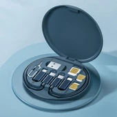 60w Destekli Kablo Kutusu Seyahat Kablo Seti 5&apos;i 1 arada USB Type-C Şarj Kablosu Seti (2818) thumbnail 2