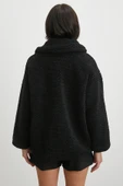 Yaka Detaylı Peluş Mont Siyah thumbnail 6