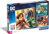 CLEMENTONI 25296 Super Kolor DC Justice League 3x48 Parça Puzzle - 1