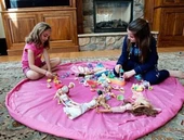 Pratik Taşınabilir Pembe Oyuncak Toplama Örtüsü Oyun Parkı Hurcu (2818) thumbnail 1