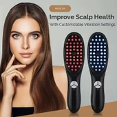 ​​Buharlı Titreşimli ve Kırmızı Mavi Işık Terapili Kafa ve Saç Bakım Tarağı (2818) thumbnail 2