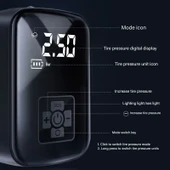 Mini Kablosuz Dijital Taşınabilir Kompresör Araç Lastik Top Şişirme Pompası Hava Kompresörü (2818) thumbnail 2