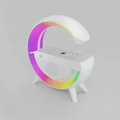 Kablosuz, Usb Bağlantılı, Ekstra Uzun Pil Ömürlü, 7 Renk Seçenekli Ambiyans Işığı,Telefon Şarj Standı BT2301 (2818) thumbnail 1