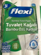 flexi  BAMBU ÖZÜ KATKILI TUVALET KAĞIDI 40 AD thumbnail 1