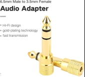 PrimeX PX-4458 6.3 mm Erkek To 3.5 mm Dişi Çevirici Dönüştürücü Jack Adaptörü, 6.3mm Ses Koonektör - 7