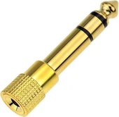 PrimeX PX-4458 6.3 mm Erkek To 3.5 mm Dişi Çevirici Dönüştürücü Jack Adaptörü, 6.3mm Ses Koonektör - 1