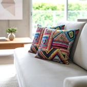 Soyoe Kırlent Kılıfı 2'li Çok Renkli Dekoratif Yastık Kılıfı 45x45 - 2