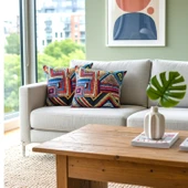 Soyoe Kırlent Kılıfı 2'li Çok Renkli Dekoratif Yastık Kılıfı 45x45 - 3