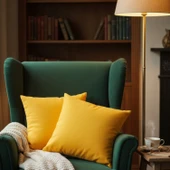 Soyoe Kırlent Kılıfı 2'li Sarı Renkli Dekoratif Yastık Kılıfı 45x45 - 2