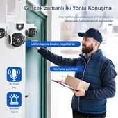 MPI MIZU 18MP WİFİ Güvenlik Kamerası 3 Kameralı Türkçe PTZ Hareketli Gece Görüşlü Akıllı Kamera - 4