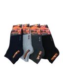 4 Lü Dündar Erkek Termal Havlu Kışlık Dikişsiz Patik Çorap 40 - 44 No - 1