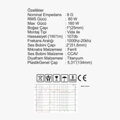 MagicVoice M-51/B 80W RMS 8 Ohm 51mm Profesyonel Hoparlör Tweeter Driver Ünitesi thumbnail 3