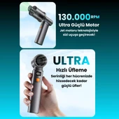 F1 Violent Turbo Jet Fan 130000RPM Ultra Güçlü Motor Güçlü Vakum 4000MAH Bataryalı Üflemeli thumbnail 2