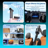 F1 Violent Turbo Jet Fan 130000RPM Ultra Güçlü Motor Güçlü Vakum 4000MAH Bataryalı Üflemeli thumbnail 4