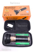 KALİTE Gold Silver Gs-14800 | 100w Ultra Güçlü Alüminyum El Feneri – 6000 Lümen thumbnail 2