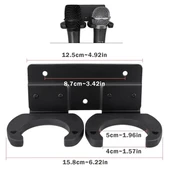 PowerMaster PM-26938 Duvara Monte Çift Mikrofon Tutucu Askı Metal Gövde thumbnail 3